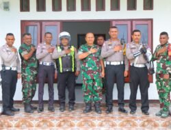 Perkuat Sinergitas TNI-Polri, Satlantas Polres Waropen Laksanakan Silaturahmi ke Koramil 1709-03/Waropen Bawah