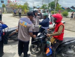 Wujudkan Lalu Lintas Tertib, Satlantas Polres Sarmi Laksanakan Razia Pajak Kendaraan