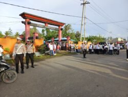 Meriahkan HUT ke-24, Sat Lantas Polres Sarmi Kawal Jalan Santai dan Launching Car Free Day Berlangsung Aman dan Lancar