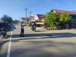 Sat Lantas Polres Sarmi Laksanakan Strong Point, Amankan Titik Rawan dan Sekolah