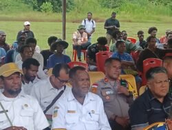Kapolsek Bonggo Hadiri Kunjungan Kerja Waket Komisi V DPR RI di Distrik Bonggo