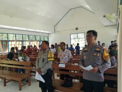Jalin Kedekatan dengan Masyarakat, Kapolsek Pantai Barat Hadiri Ibadah di GKI Imanuel Arbais