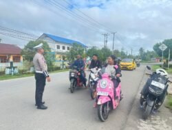 Sat Lantas Polres Sarmi Intensifkan Strong Point Pagi di Sejumlah Titik Rawan