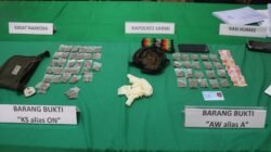 Kapolres Sarmi Pimpin Press Release Pengungkapan Kasus Ganja Seberat 61,98 Gram