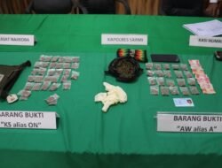 Kapolres Sarmi Pimpin Press Release Pengungkapan Kasus Ganja Seberat 61,98 Gram