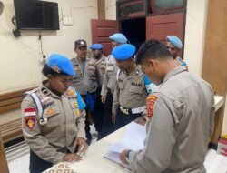 Jelang HUT Bhayangkara, Sipropam Polres Sarmi Perketat Disiplin Personel