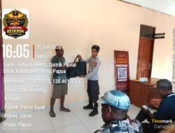Sambut HUT Bhayangkara ke-80, Polsek Pantai Barat Salurkan Tali Asih kepada Para Ondoafi