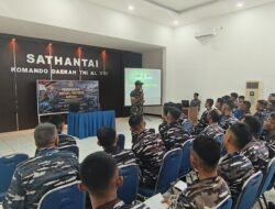 Dukung Sistem Pertahanan Negara Yang Kuat, Personel Babinsa Kodim 1310/Bitung Bekali Prajurit Sathantai Kodaeral VIII Dengan Materi Pembinaan Teritorial (Binter)