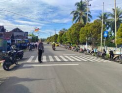 Cegah Kemacetan Saat Pendaftaran Siswa Baru, Satlantas Polres Sarmi Intensifkan Strong Point di Titik Rawan