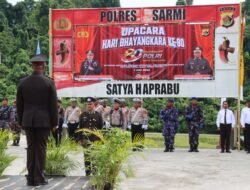 Puncak HUT Bhayangkara ke-80, Polres Sarmi Gelar Upacara Khidmat di Halaman Mapolres