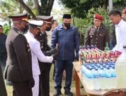 Ratusan Botol Miras Dimusnahkan Polres Sarmi pada Momentum HUT Bhayangkara ke-80