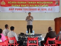Usai Upacara Wisuda Purna Bakti, Polres Sarmi Gelar Ramah Tamah Penuh Kekeluargaan