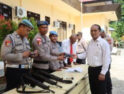 Tindak Lanjuti Arahan Polda, Sipropam Polres Sarmi Gelar Pemeriksaan Senjata Api Dinas Personel