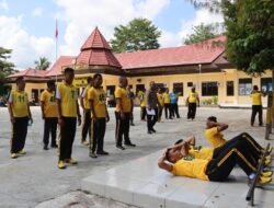 Jelang UKP, Polres Sarmi Gelar Uji Kesamaptaan Jasmani dan Bela Diri bagi 42 Personel