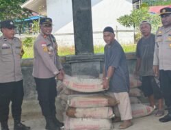 Peduli Rumah Ibadah, Polsek Bonggo Salurkan 15 Sak Semen untuk Pembangunan Masjid Al-Mujahirin