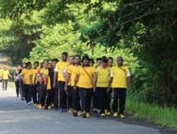Sehat dan Bugar untuk Pelayanan Maksimal, Personel Polres Sarmi Olahraga Bersama