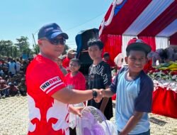 Semarak HUT RI ke-81, Polres Sarmi Meriahkan Jalan Santai Berhadiah Bersama Masyarakat