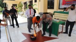 Sat Resnarkoba Polres Sarmi Gelar Press Release Pemusnahan Barang Bukti Ganja