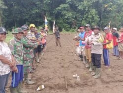 Waka Polsek Bonggo Bersama Masyarakat Gerakkan Pertanian dan Ketahanan Pangan di Kampung Srum