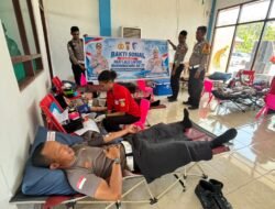 Sambut Hari Lalu Lintas Bhayangkara ke-71, Satlantas Polres Sarmi Turut Andil dalam Aksi Donor Darah