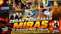 Cegah Peredaran Miras, Sat Resnarkoba Polres Jayawijaya Intensifkan Razia di Sejumlah Titik Kota Wamena