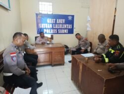 Lewat Anev, Sat Lantas Polres Sarmi Perkuat Kinerja dan Pelayanan kepada Masyarakat