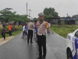 Semarak HUT GBI ke-56, Sat Lantas Polres Sarmi Kawal Jalan Santai Jemaat di Mararena