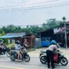 Antisipasi Dampak Kabut Asap Karhutla Papua Nugini, Sat Lantas Polres Sarmi Bersinergi dengan BPBD Bagikan Masker